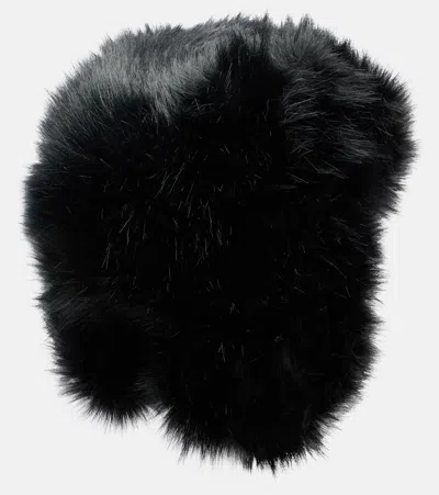 Ruslan Baginskiy Cotton-trimmed Aviator Hat In Black