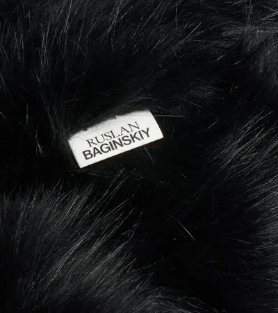 Ruslan Baginskiy Cotton-trimmed Aviator Hat In Black