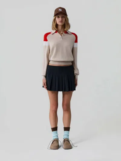 Guest In Residence Alpine Collegiate Color-block Cashmere Polo Sweater In Multi
