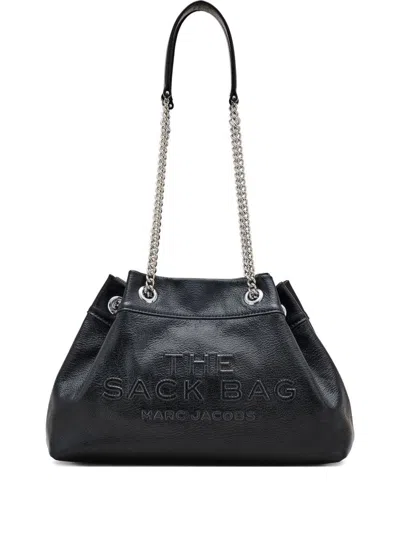 Marc Jacobs The Chain Sack Leather Shoulder Bag In Black