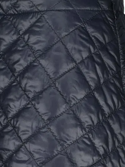 Moncler Womens Quilted Skirt In Blue