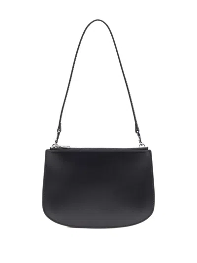 Diesel 1dr 20. Twin Shoulder Bag In Black Leather In Black