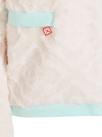 Casablanca Monogrammed Fleece Jacket In Neutral