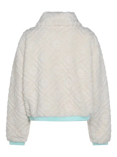 Casablanca Monogrammed Fleece Jacket In Neutral