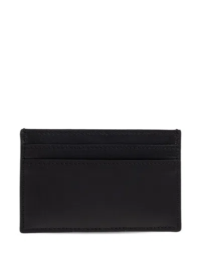 Alexander Mcqueen Leather Card Case With Multiple Compartments In Black