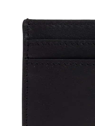 Alexander Mcqueen Leather Card Case With Multiple Compartments In Black