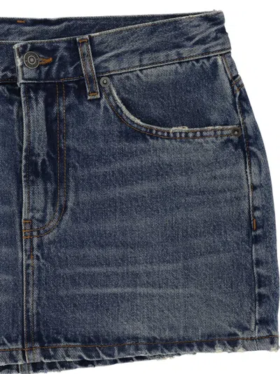 Fiorucci Denim Mini Skirt In Blue