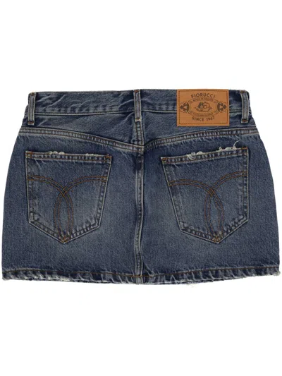 Fiorucci Denim Mini Skirt In Blue