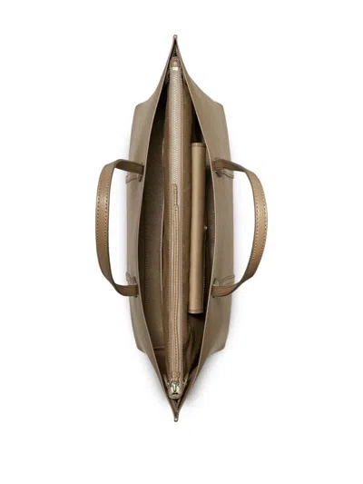 Tory Burch Perry Triple Compartment Leather Tote In Brown