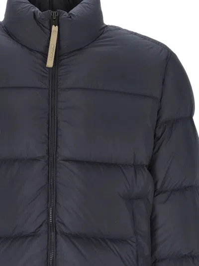 Woolrich Quilted High-neck Jacket In Blue