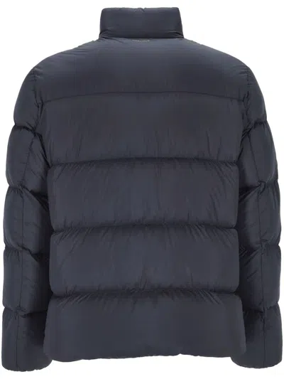 Woolrich Quilted High-neck Jacket In Blue