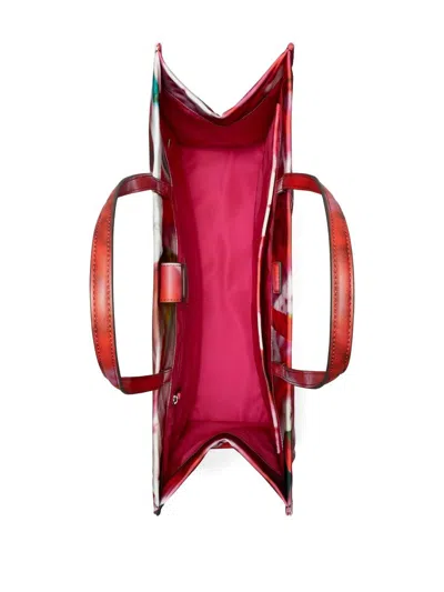 Tory Burch Red Ella Printed Large Tote In Multi