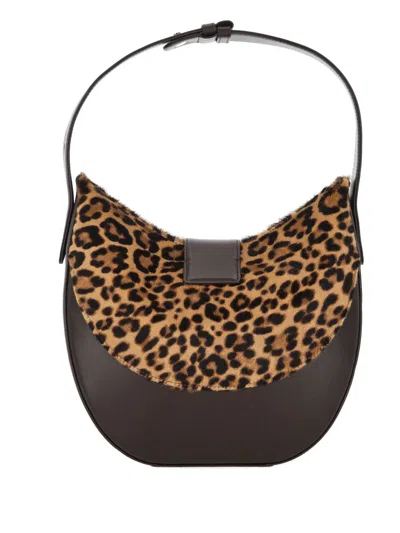 Rodo Leopard-print Shoulder Bag In Brown
