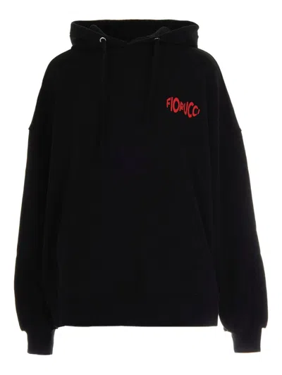 Fiorucci Cherry Mouth Black Sweatshirt In Multi
