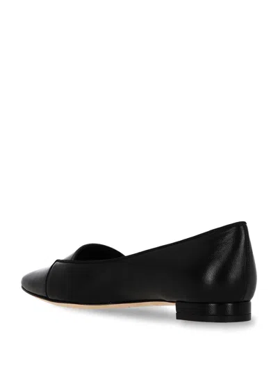Manolo Blahnik Pointed-toe Button-detail Ballet Flats In Multi