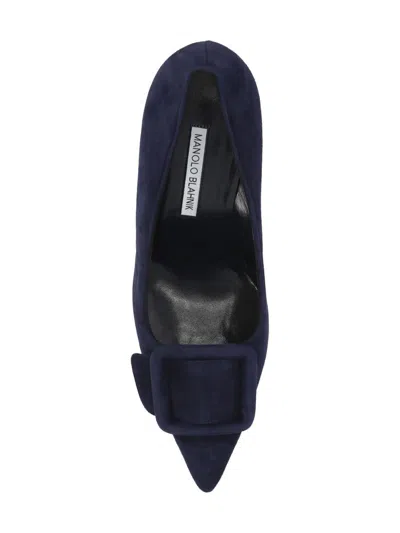Manolo Blahnik Pointed High Heels In Blue