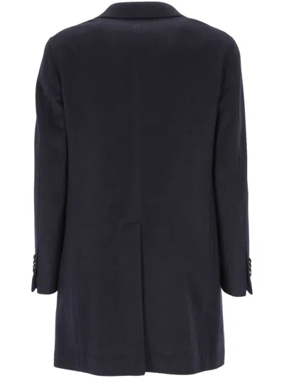 Tagliatore Button-fastening Cashmere Coat In Multi