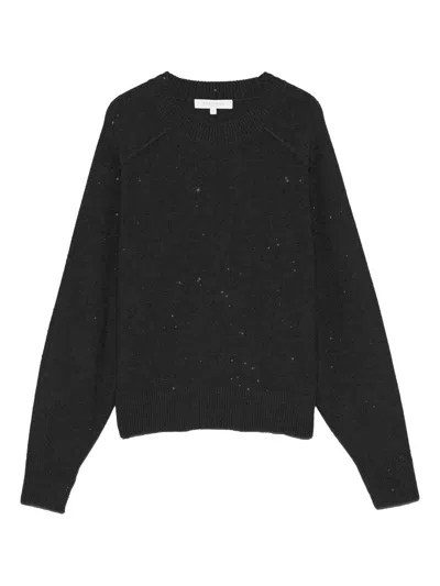 Antonelli Crew Neck Long Sleeve Sweater In Black