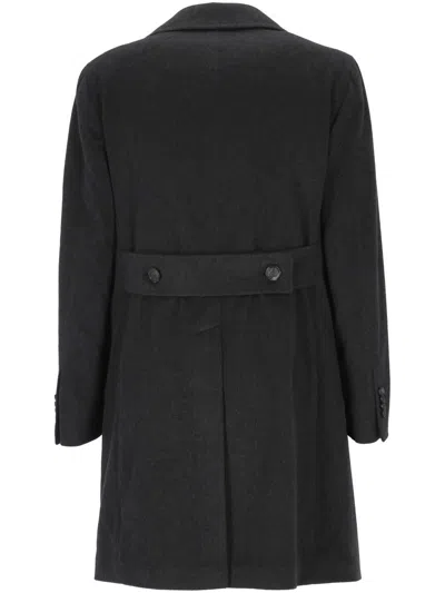 Tagliatore Double-breasted Wool-cashmere Blend Coat In Multi