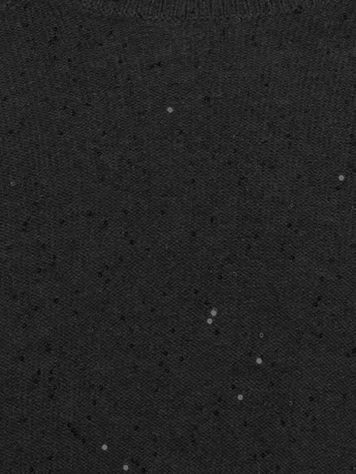 Antonelli Crew Neck Long Sleeve Sweater In Black