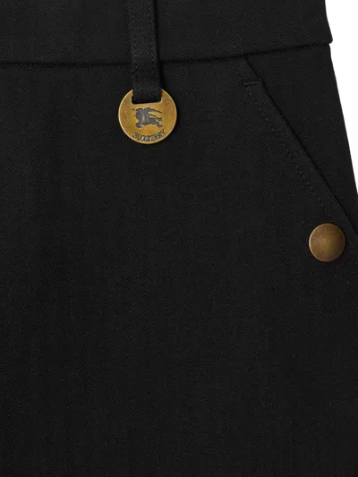 Burberry Trousers In Black