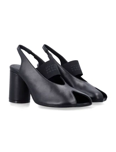Mm6 Maison Margiela Pump Sling Back Ponity Cut In Black