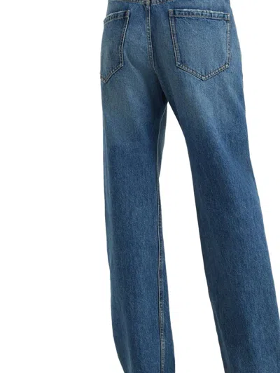 Brunello Cucinelli Authentic Denim Column Jeans With Monili In Multi