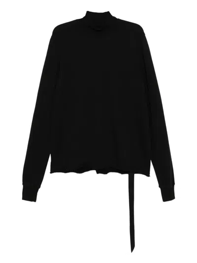 Rick Owens Drkshdw Double Funnel-neck Sweatshirt In Black