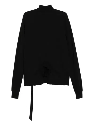 Rick Owens Drkshdw Double Funnel-neck Sweatshirt In Black
