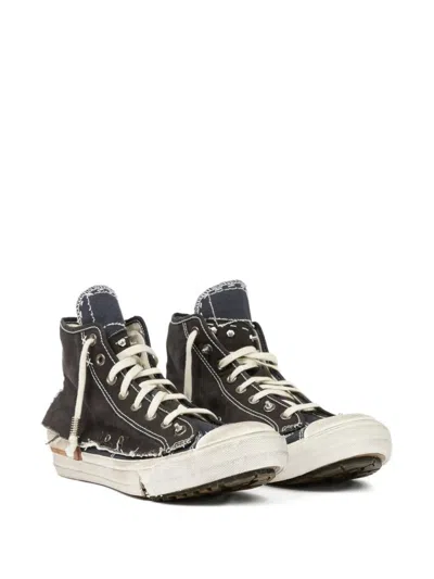 Maison Margiela Men High-top Sneakers With A Distressed Effect In Multi