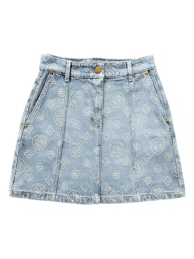 Casablanca Belt Loop Shorts In Blue
