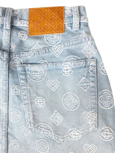 Casablanca Belt Loop Shorts In Blue