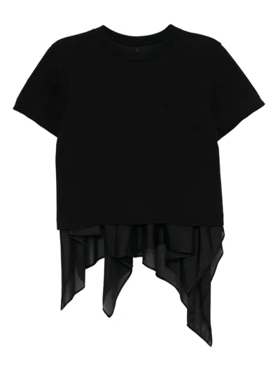 Sacai T-shirts And Polos In Black