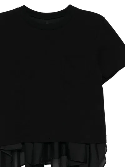 Sacai T-shirts And Polos In Black