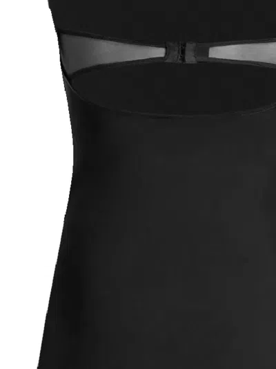 Courrèges Bustiere Lingerie Jersey Dress Woman Black In Black