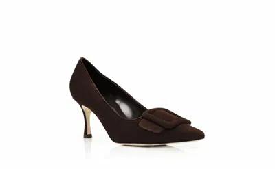 Manolo Blahnik Pointed High Heels In Brown