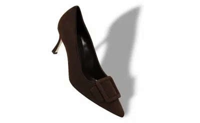 Manolo Blahnik Pointed High Heels In Brown