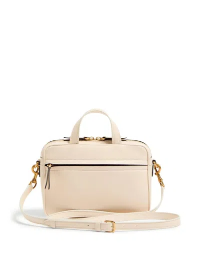 Valentino Garavani Ivory Leather Viva Superstar Handbag In Black