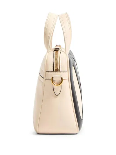 Valentino Garavani Ivory Leather Viva Superstar Handbag In Black