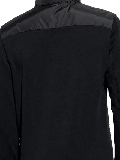 Moncler Padded Sweatshirt With High Collar And Long Sleeves In Black