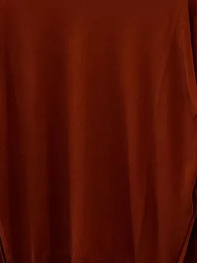 Saint Laurent Wool Turtleneck Sweater In Burgundy