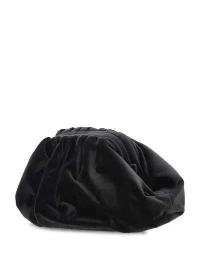 Antonelli Pleated Clutch Bag In Black