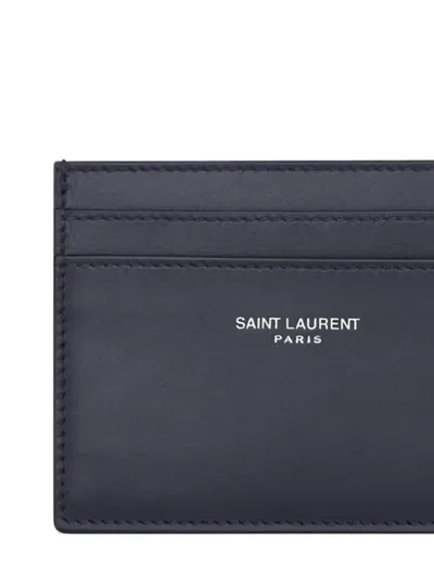 Saint Laurent Ysl Soho Wallet And Cardholder In Blue