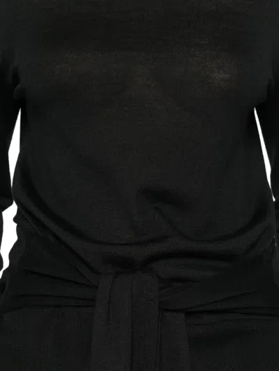 Totême Toteme Wool And Silk Blend Sweater In Black