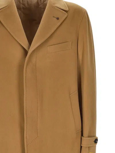 Tagliatore Button-fastening Coat In Brown