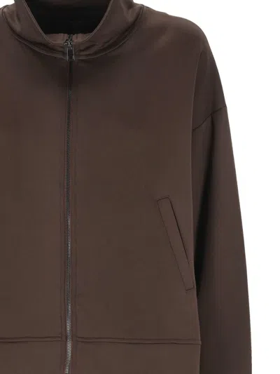 Lorena Antoniazzi Zip-fastening Sweatshirt In Brown