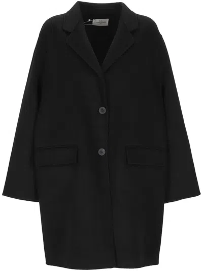 The Dynamis Studio Unlined Wool Coat With Flap Pockets In Black