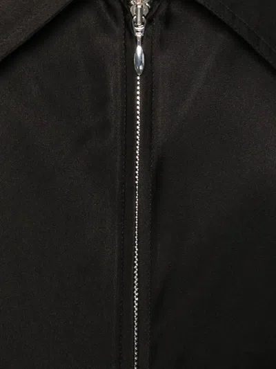 Totême Slouch Zip-front Draped Blouse In Black