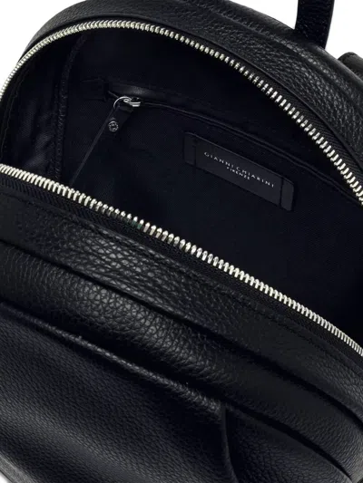 Gianni Chiarini Emanuela Leather Backpack Straps Adjustable In Black