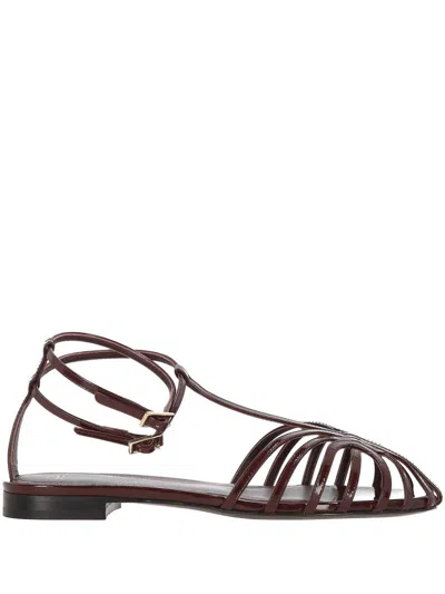 Alevì Milano Sandals In Burgundy